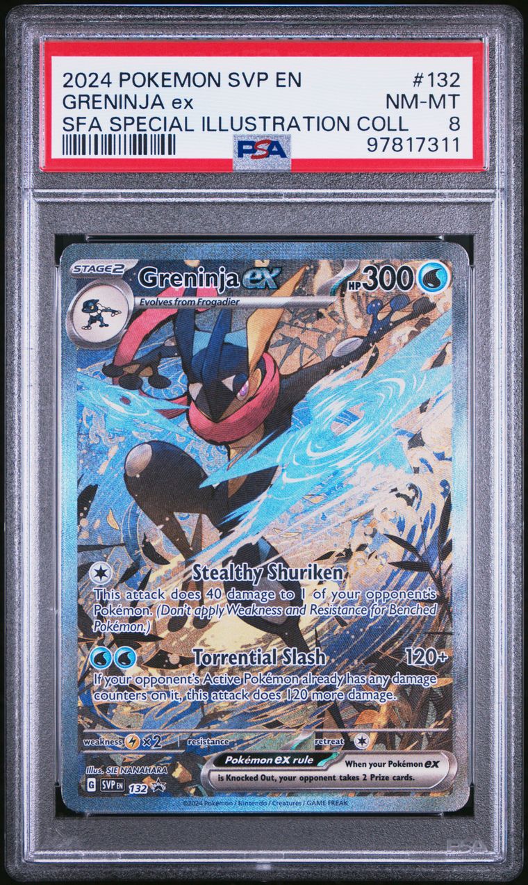 2024 Pokémon SVP 132 Greninja EX Black Star Promo PSA 8 NM-MT