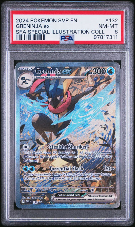 2024 Pokémon SVP 132 Greninja EX Black Star Promo PSA 8 NM-MT