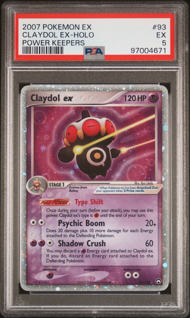 2007 Pokémon EX Power Keepers 93/108 Claydol EX Holo PSA 5 EX