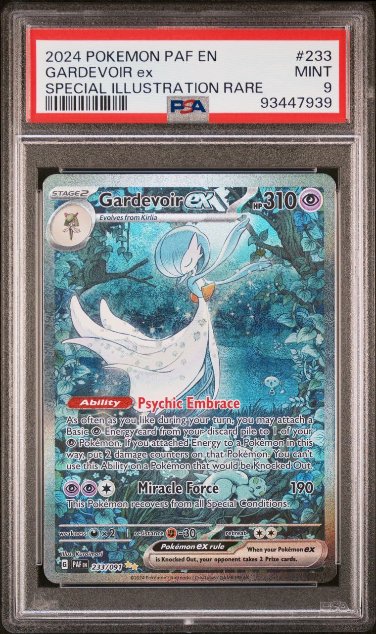 2024 Pokemon Paldean Fates 233/091 Gardevoir EX Special Illustration Rare PSA 9