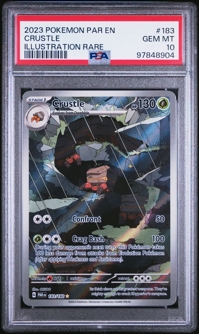 2023 Pokémon Paradox Rift 183/182 Crustle Illustration Rare PSA 10