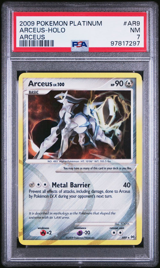 2009 Pokémon Platinum Arceus #AR9 Arceus Holo PSA 7 NM