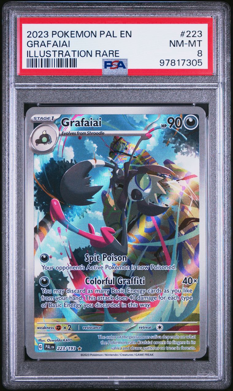 2023 Pokémon Paldea Evolved 223/193 Grafaiai Illustration Rare PSA 8 NM-MT