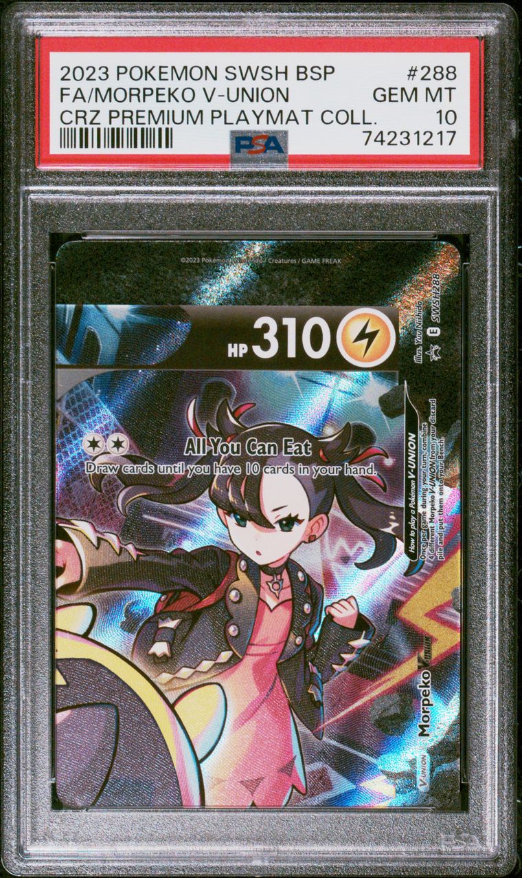 2023 Pokemon SWSH Premium Playmat Collection #288 Morpeko PSA 10