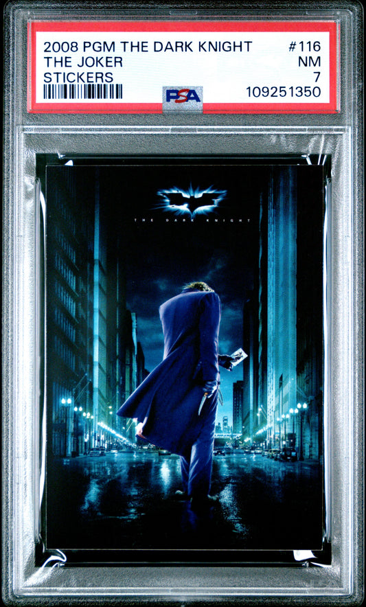 2008 PGM The Dark Knight #116 The Joker Sticker PSA 7 NM