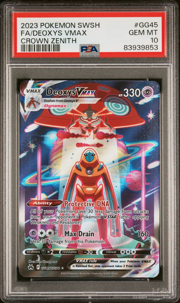 2023 Pokemon SWSH Crown Zenith GG45/GG70 Deoxys Vmax PSA 10