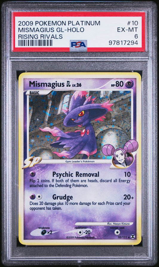 2009 Pokémon Platinum Rising Rivals 10/111 Mismagius GL Holo PSA 6 EX-MT