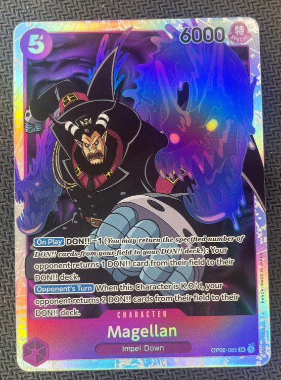 One Piece TCG Paramount War OP02-085 Magellan SR