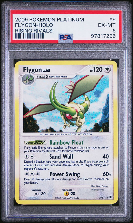 2009 Pokémon Platinum Rising Rivals 5/111 Flygon Holo PSA 6 EX-MT