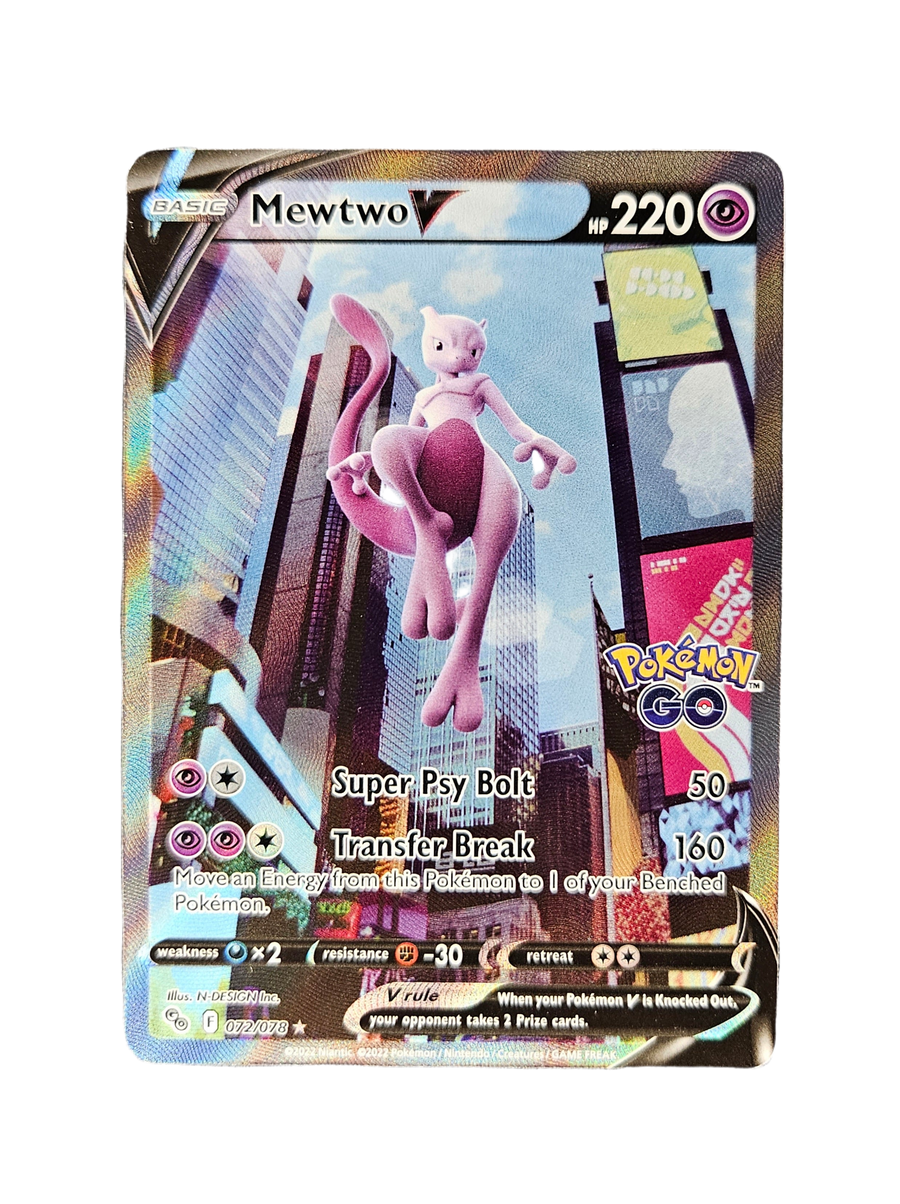 2022 Pokemon Sw/Sh Pokemon GO 072/078 Mewtwo V Alt Art