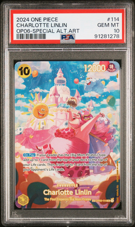 2024 One-Piece OP06-114 Charlotte Linlin SP Alt PSA 10