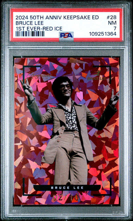2024 50th Anniversary Bruce Lee  Keepsake Edition Red Ice #28 PSA 7