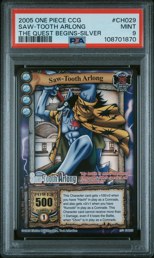 2005 One-Piece CCG CH029 Saw-Tooth Arlong - Silver PSA 9