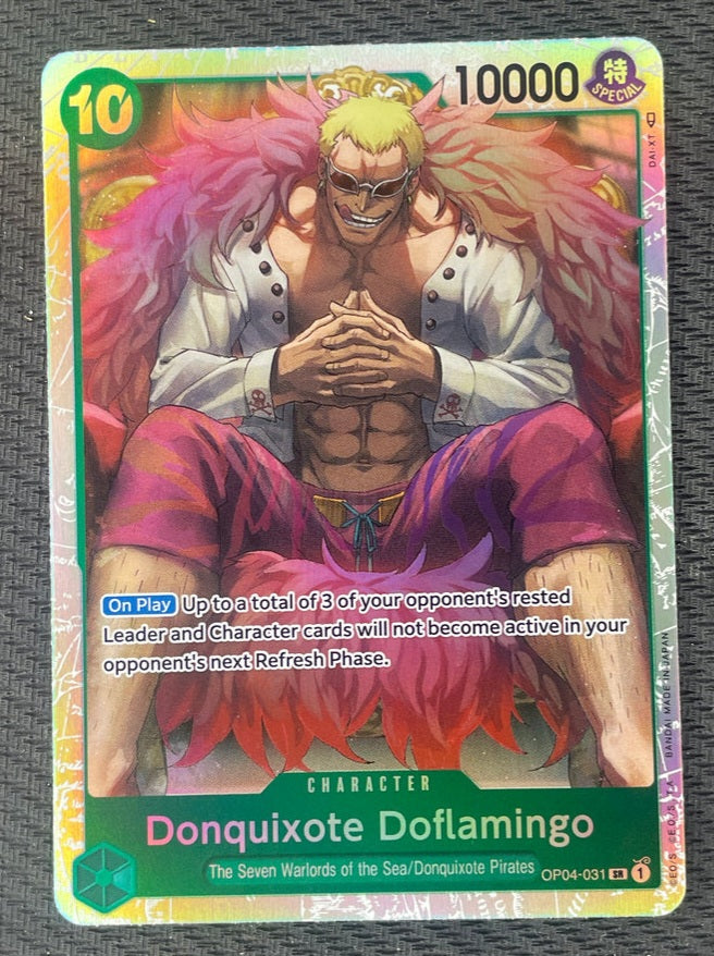 One Piece TCG OP04-031 Donquixote Doflamingo Super Rare