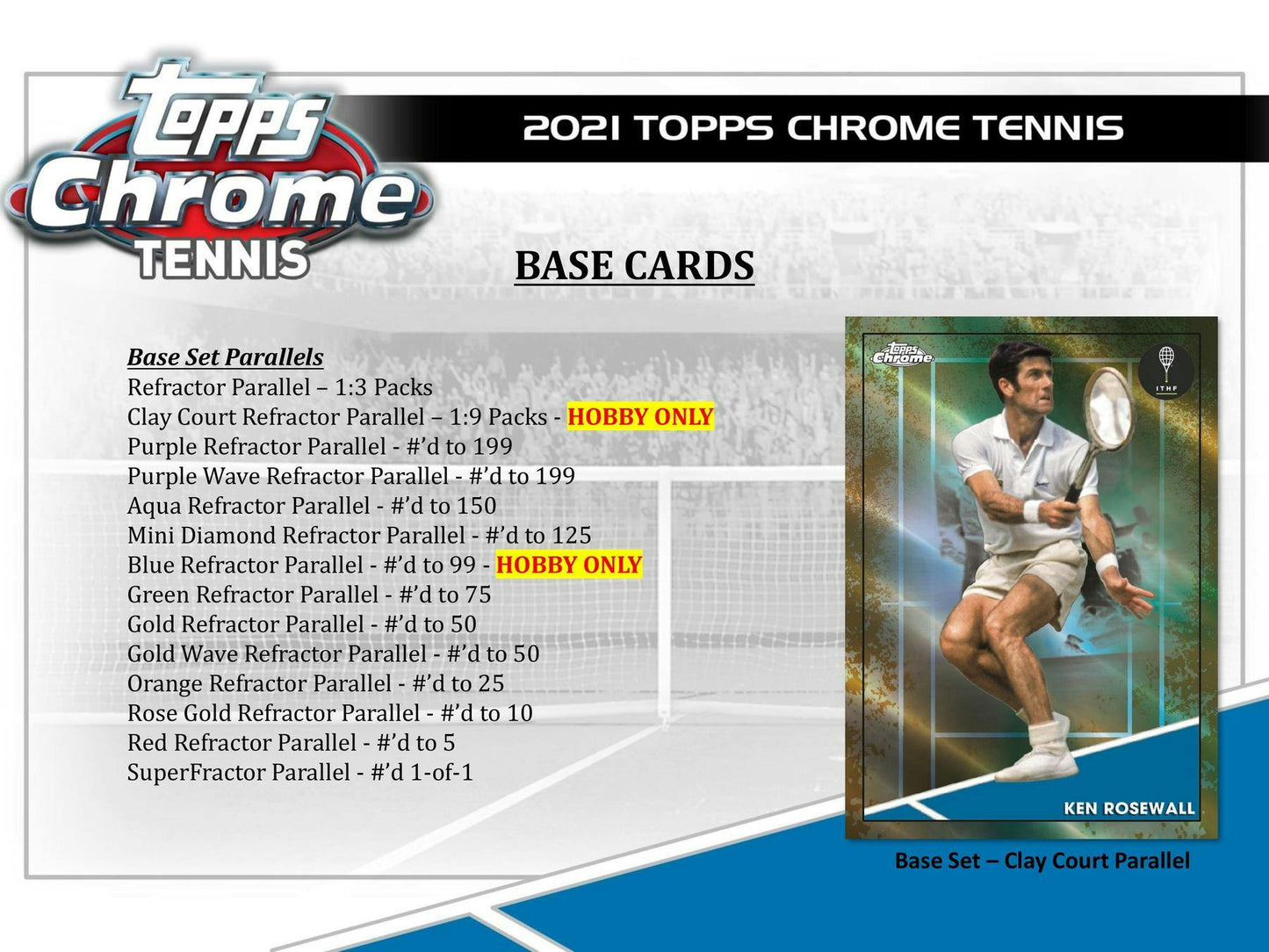 2021 Topps Chrome Tennis Hobby Box