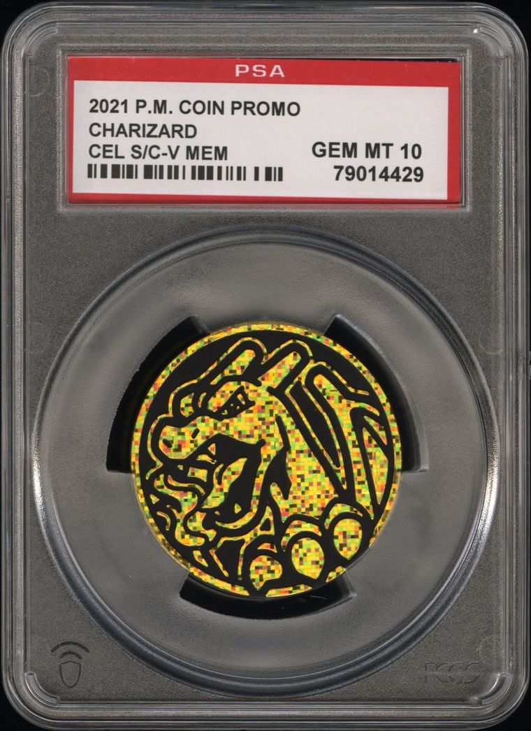 2021 Pokémon Coin Promo Charizard Celebrations V Memories GEM MT 10