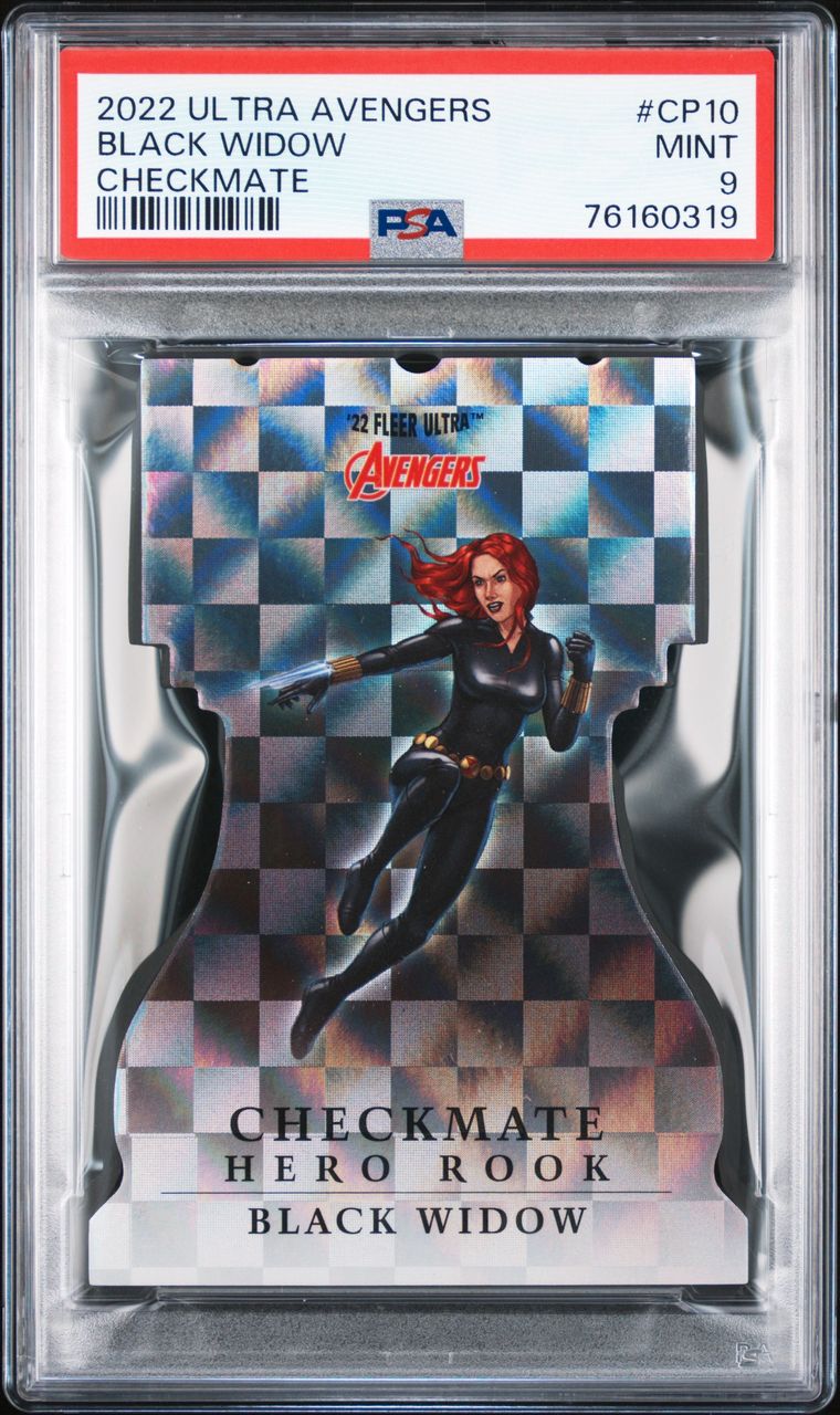 2022 Fleer Ultra Avengers CP10 Black Widow Checkmate PSA 10