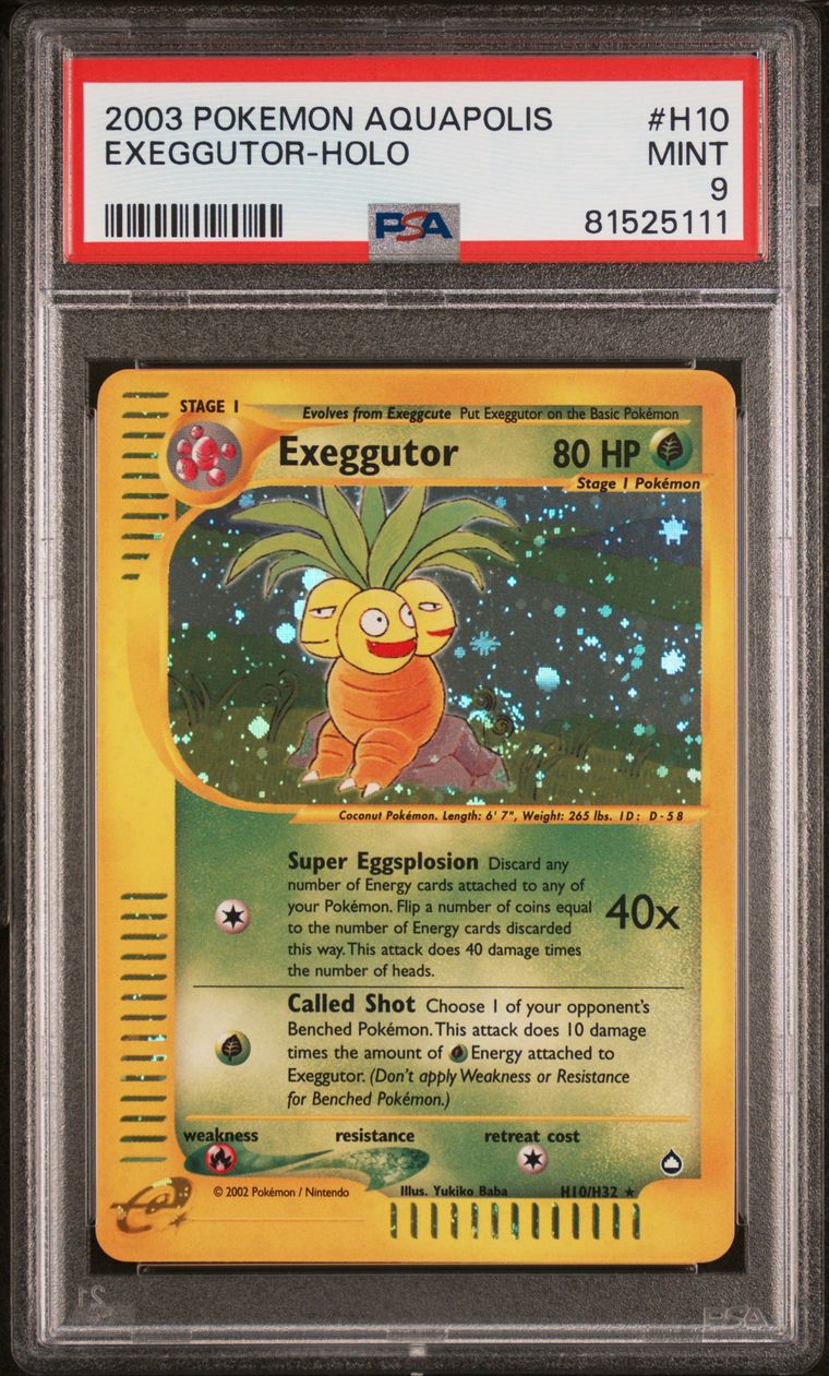 2003 Pokemon Aquapolis H10/H32 Exeggutor Holo PSA 9