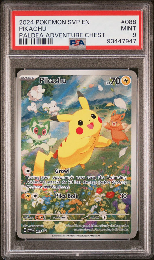 2024 Pokemon S&V Paldea Adventure Chest SVP088 Pikachu PSA 9 - 47