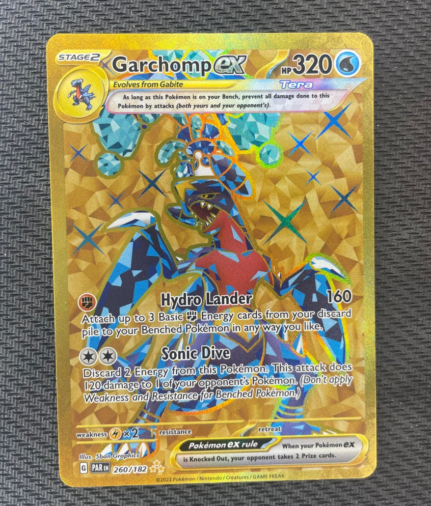 2023 Pokemon Paradox Rift 260/182 Garchomp Ex Gold Ultra Rare