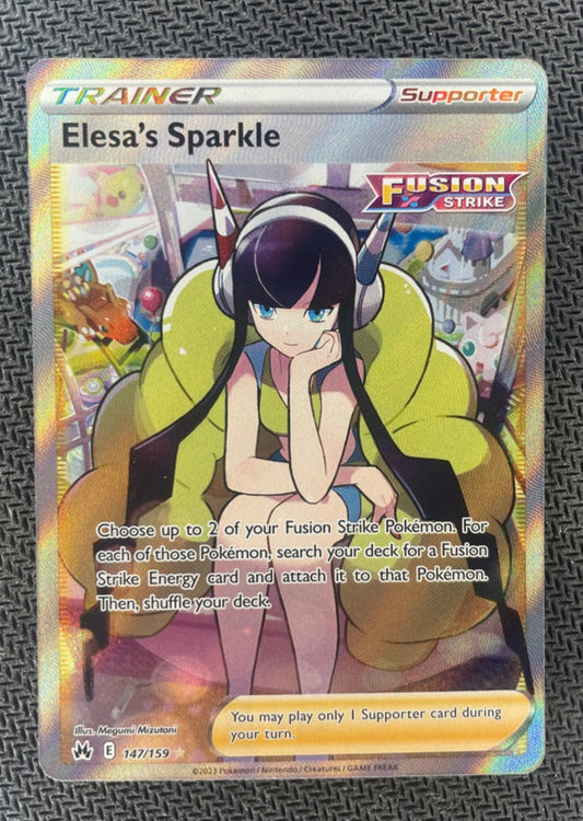 2023 Pokemon Crown Zenith 147/159 Elesa’s Sparkle Full Art Rare