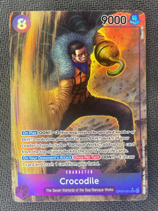 One Piece TCG Kingdoms of Intrigue OP04-060 Crocodile SR Alternate Art