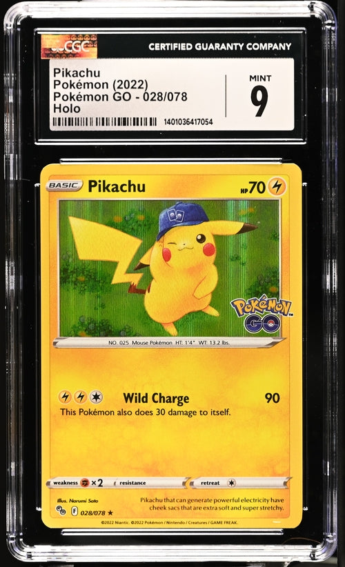 2022 Pokemon Go 028/078 Pikachu Holo CGC 9