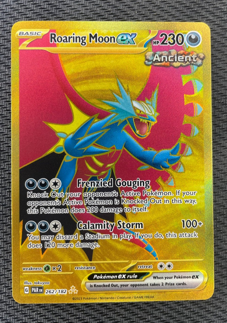 2023 Pokemon Paradox Rift 262/182 Roaring Moon Ex Full Art Gold