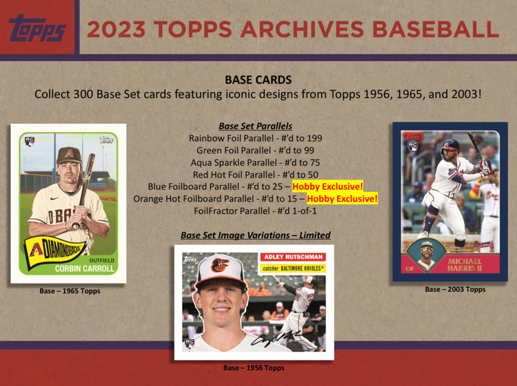 2023 Topps Archives Baseball Hobby Box