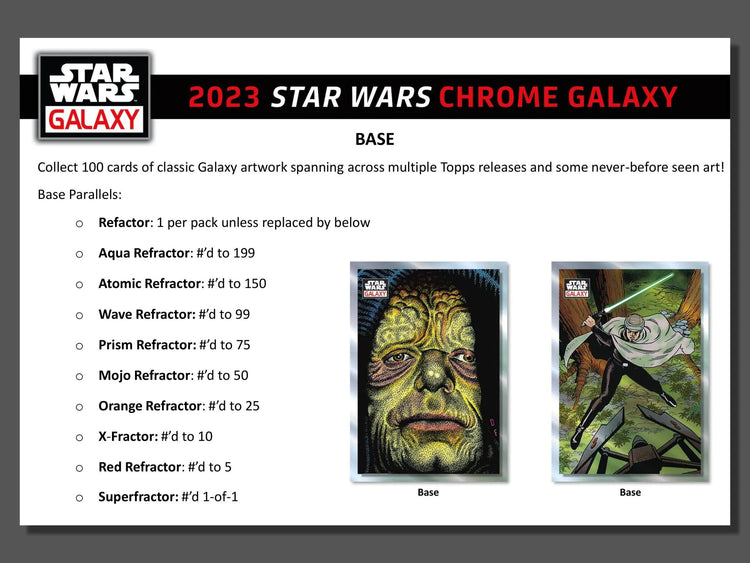 2023 Topps Star Wars Chrome Galaxy Hobby Box