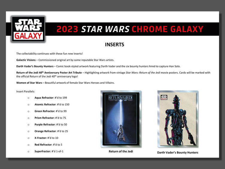 2023 Topps Star Wars Chrome Galaxy Hobby Box