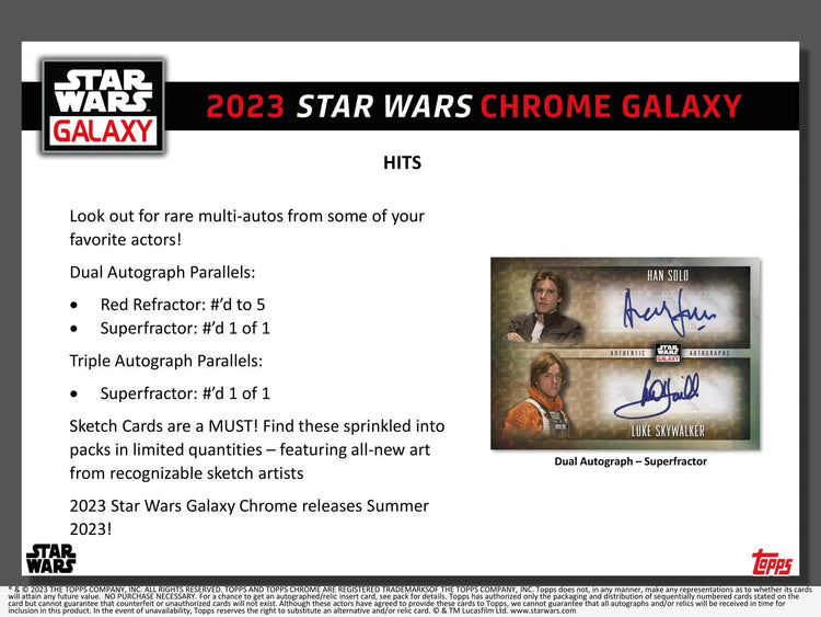 2023 Topps Star Wars Chrome Galaxy Hobby Box