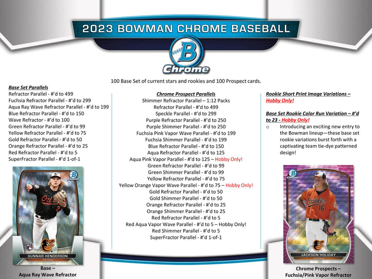 2023 Bowman Chrome Baseball Hobby Box