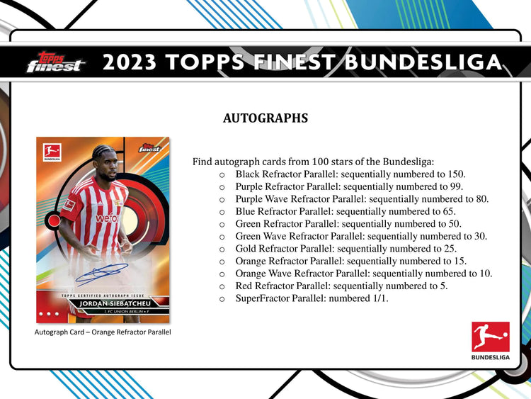 2022/23 Topps Finest Bundesliga Soccer Hobby Box