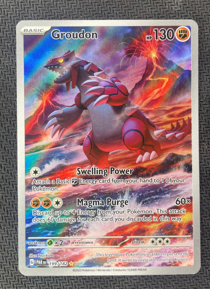 2023 Pokemon Paradox Rift 199/182 Groudon Art Rare