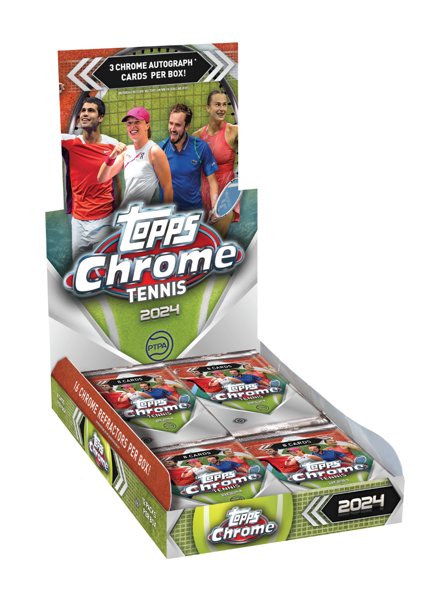 2024 Topps Chrome Tennis Hobby Box 3 AUTO'S A BOX