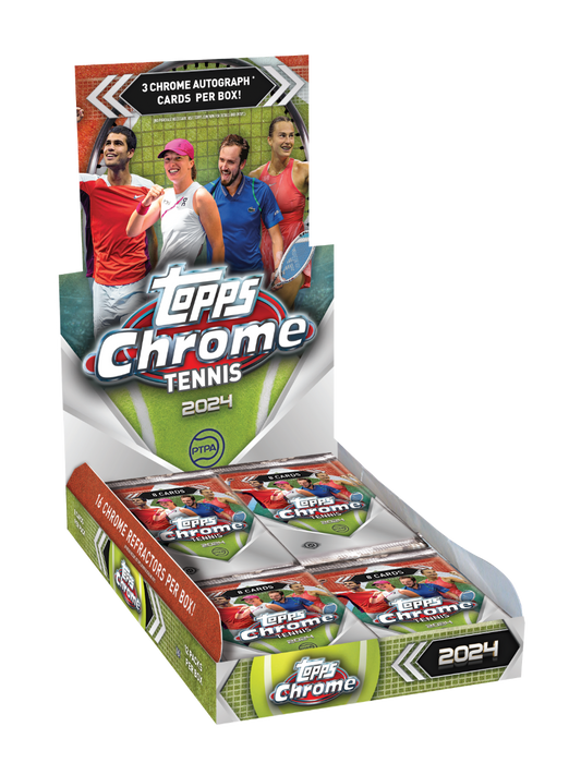 2024 Topps Chrome Tennis Hobby Box 3 AUTO'S A BOX