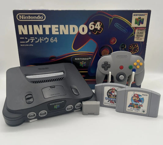 Nintendo 64 Boxed N64 Japanese NTSC-J Bundle *Tested & Working*Including Aus power cord.