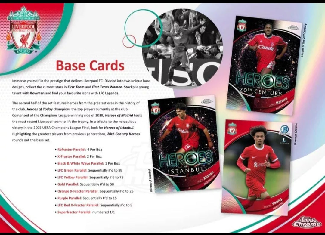 2023/24 Topps Chrome Liverpool FC Team Hobby Box