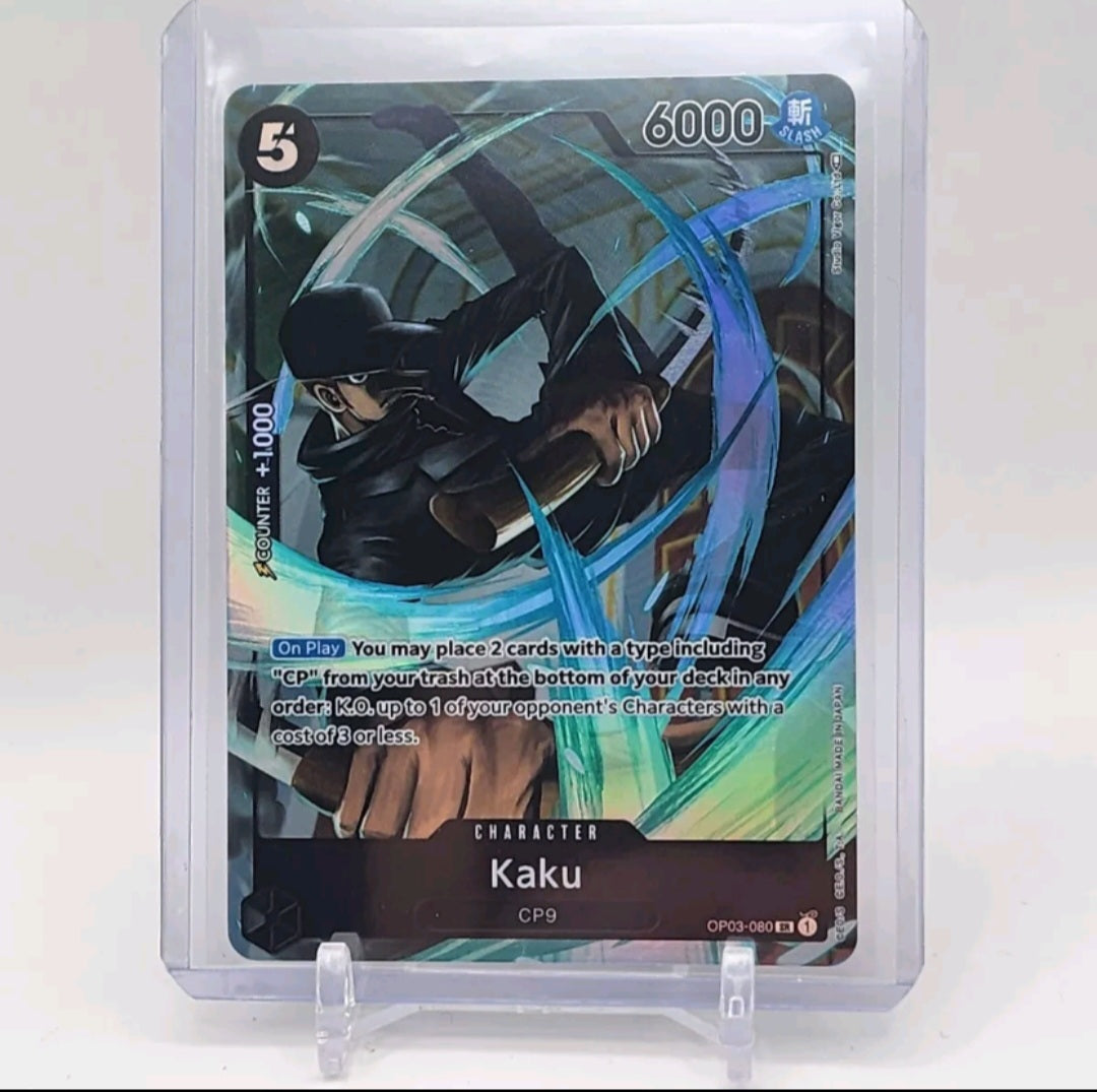 One Piece Card Game- Kaku OP03-080 Alternate Art Super Rare- Pillars of Strength