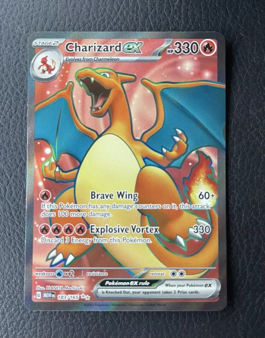 Charizard ex 183/165 Ultra Rare Full Art Scarlet Violet 151 Pokemon Card