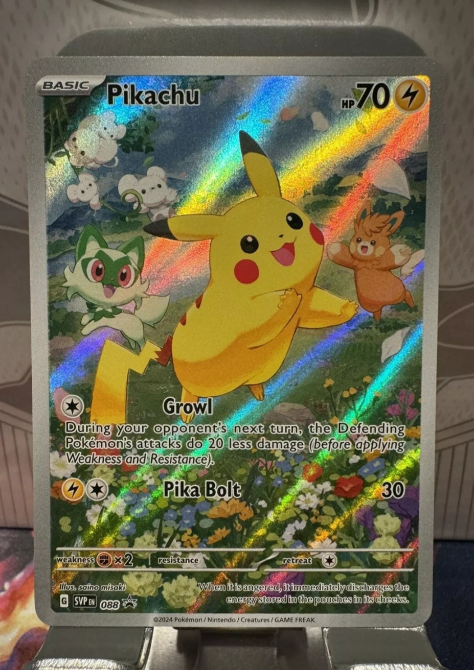 POKÉMON TCG PIKACHU 088 SVP BLACK STAR PROMO PALDEA ADVENTURE ENGLISH