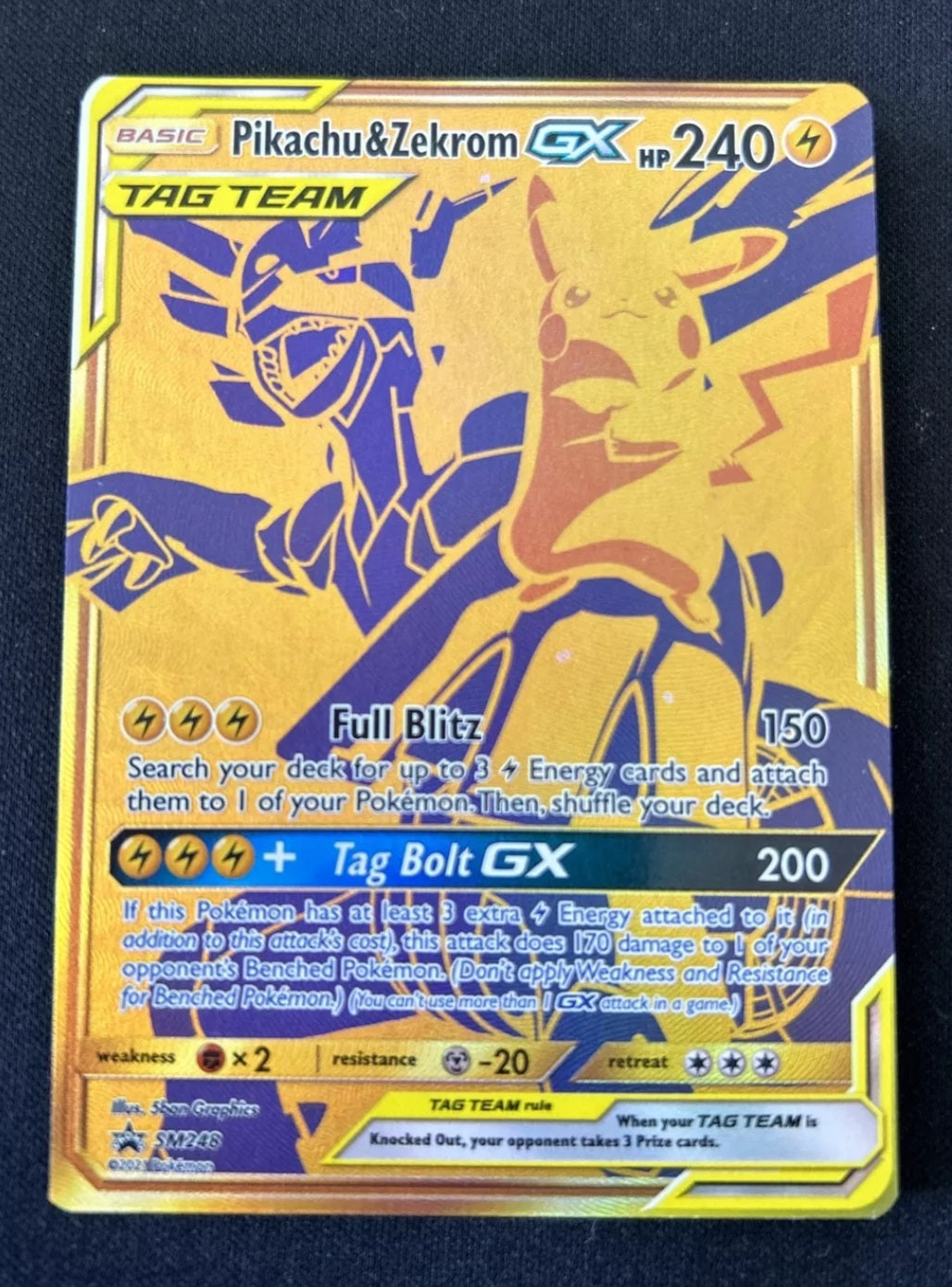 Pokémon TCG Pikachu & Zekrom GX Sun & Moon Sm248 Holo Promo