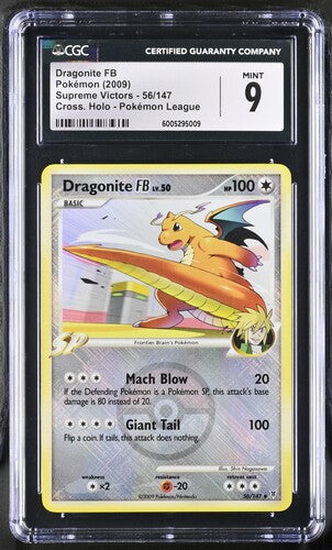 2009 Pokémon Supreme Victors Pokémon League 56/147 Dragonite FB lv.50 Cross Hatch CGC 9