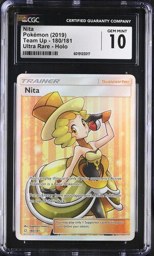 Pokémon TCG Nita Team Up 180/181 FULL ART Ultra Rare - CGC 10 GEM MINT!