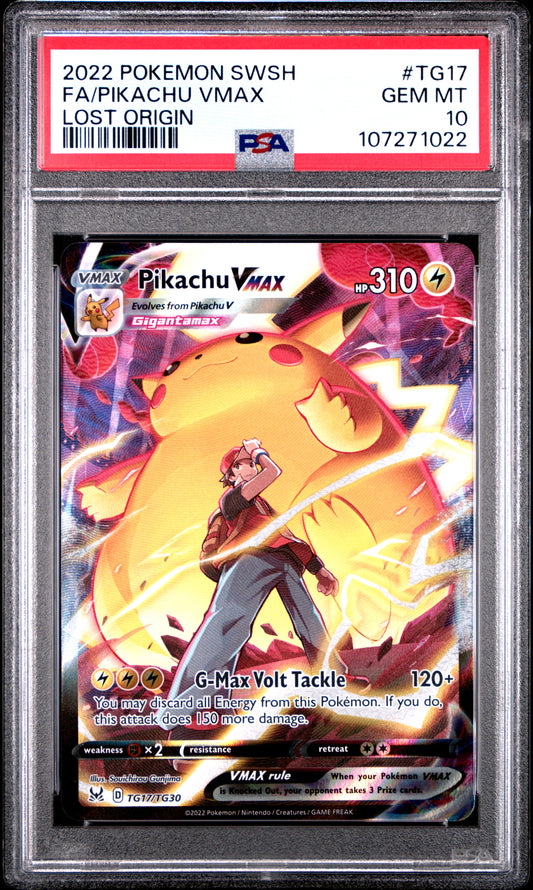 Pokemon 2022 Pikachu Vmax Lost Origin TG17/TG30 PSA 10