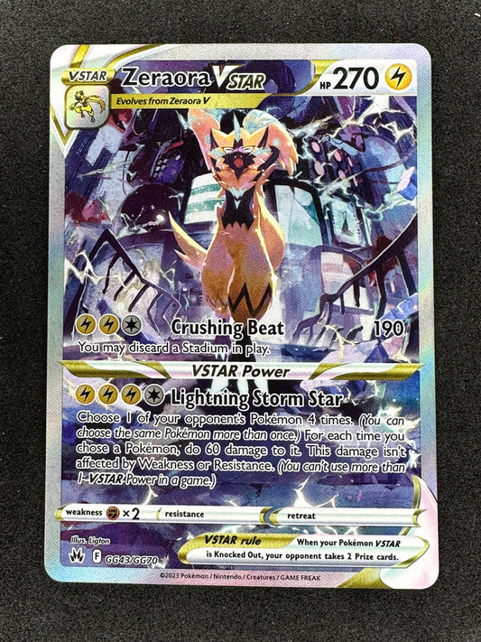 2023 Pokemon Crown Zenith GG43 Zeraora Vstar Full Art