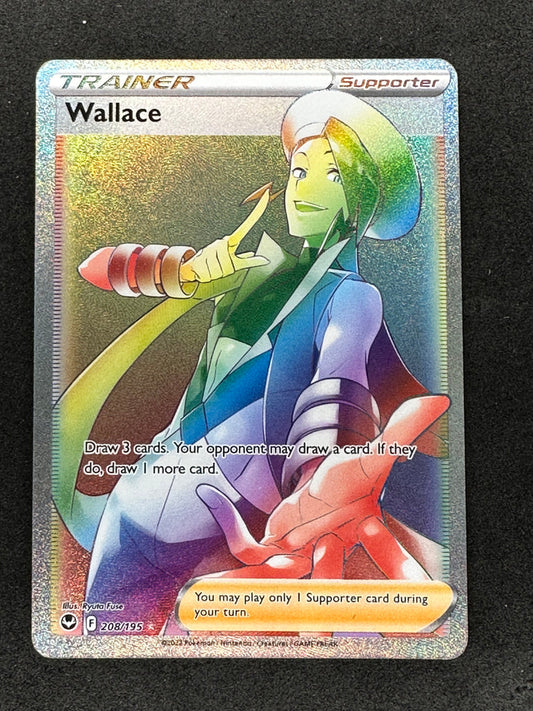 2022 Pokemon Silver Tempest 208/195 Wallace Rainbow Secret Rare Trainer