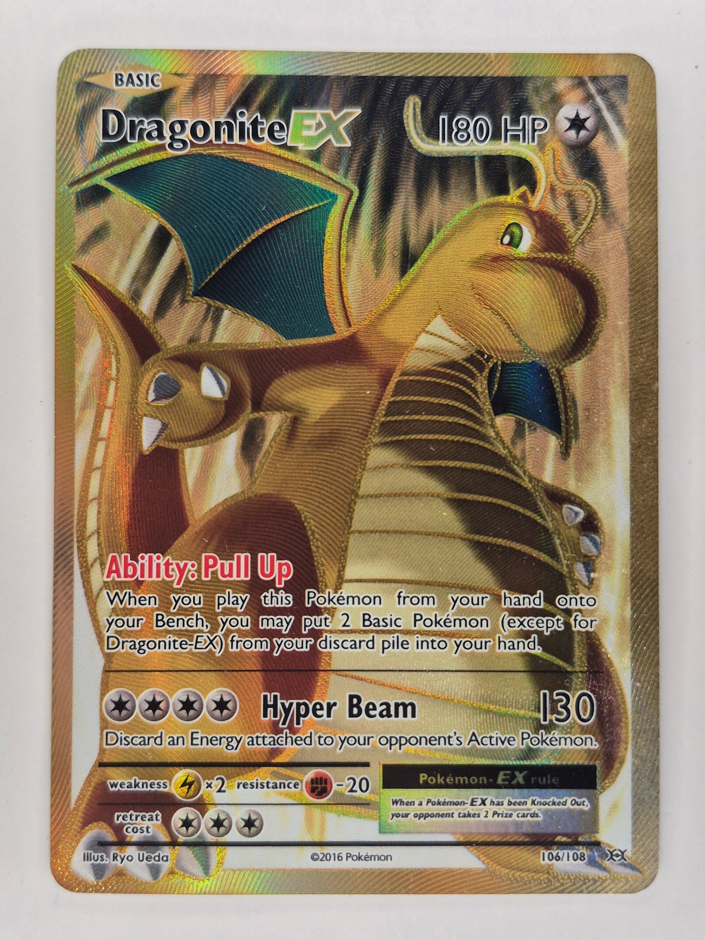 Pokemon TCG - Dragonite EX 106/108 XY Evolutions Full Art MP