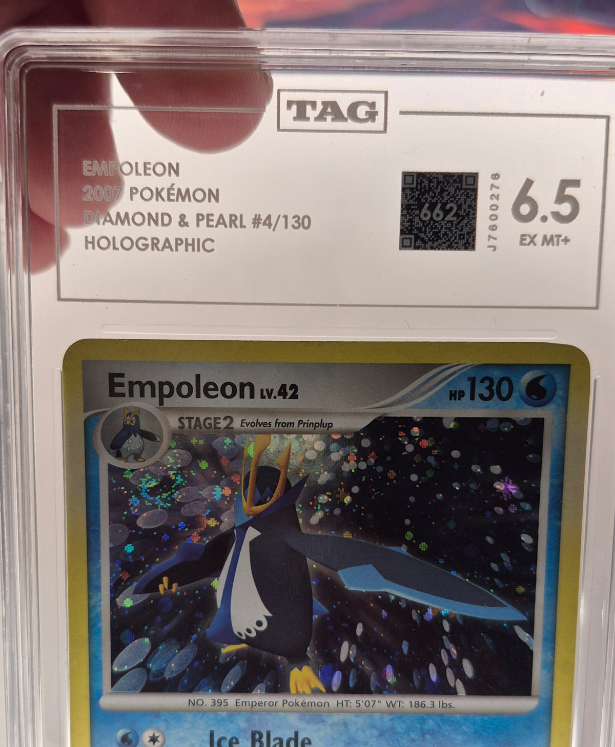 2007 Pokémon Diamond & Pearl 4/130 Empoleon Holo TAG 6.5(662)POP 1,Only 1 Higher